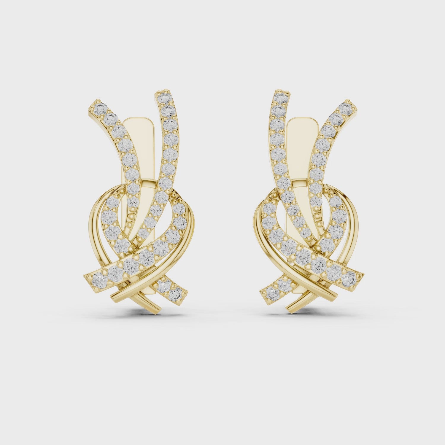 Luxury Round Cut Diamond Bridal Set Earrings