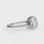Round And Pear cut Lab Diamond Two Stone Ring