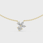 Multi Shape Lab Diamond Floral Pendant