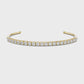 Modern Lab Diamond Round Cut Open Bangle