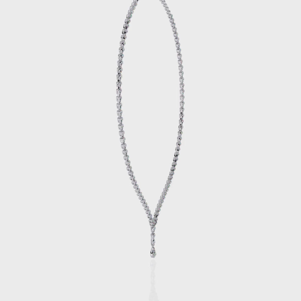 4.50 Carat Round Cut Lab Diamond Tennis Necklace