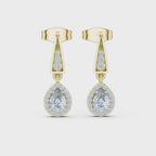Pear Cut Lab Diamond Classic Dangle Earrings