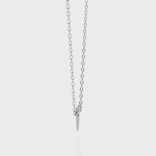 Round Cut Lab Diamond Heart Shape Pendant