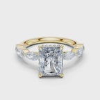 3 Carat Radiant Diamond Hidden Halo Ring