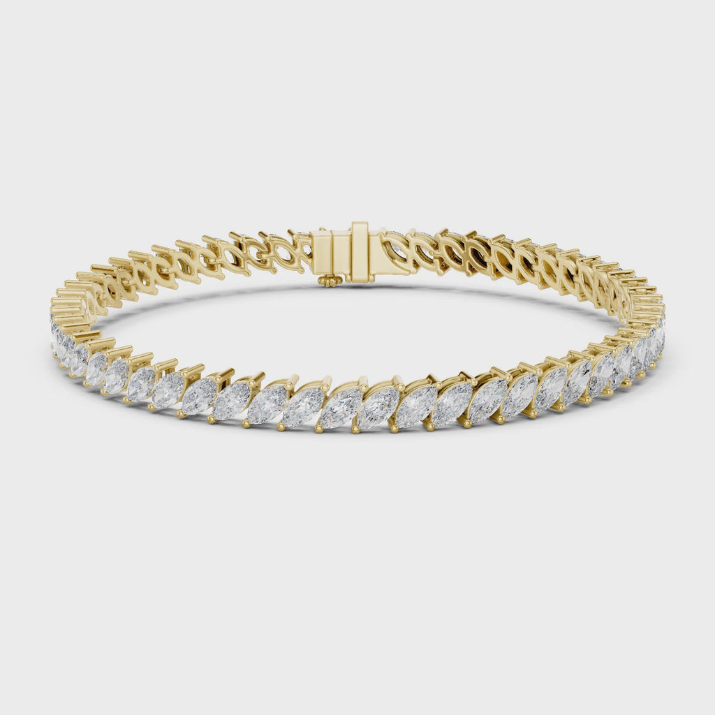 Marquise Cut Lab Diamond Tennis Bracelet