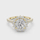 1.50 Carat Round Lab Diamond Floral Engagement Ring