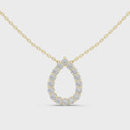 Lab Diamond Round Cut Dew Drop Pendant