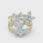 Vintage Style Marquise Diamond Engagement Ring