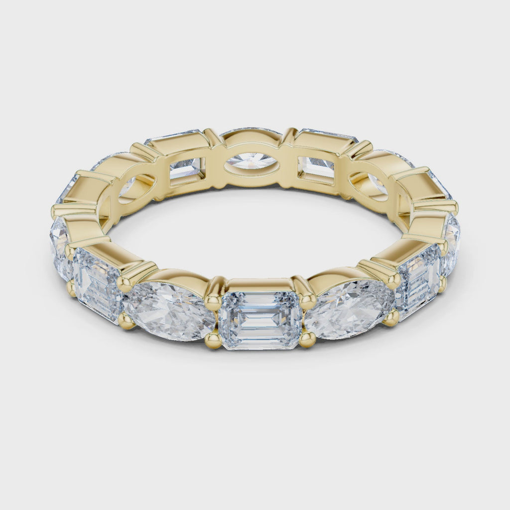 Double Diamond Full Eternity Wedding Band