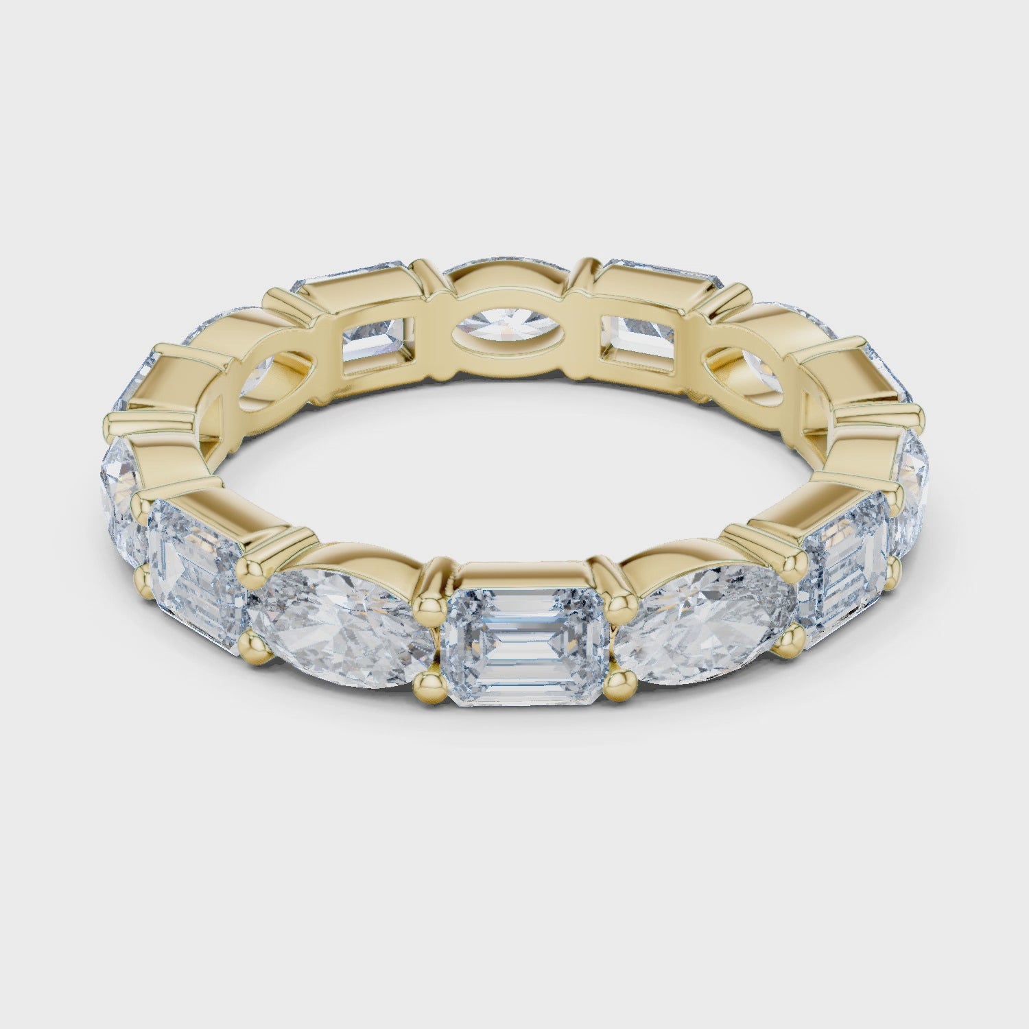 Double Diamond Full Eternity Wedding Band