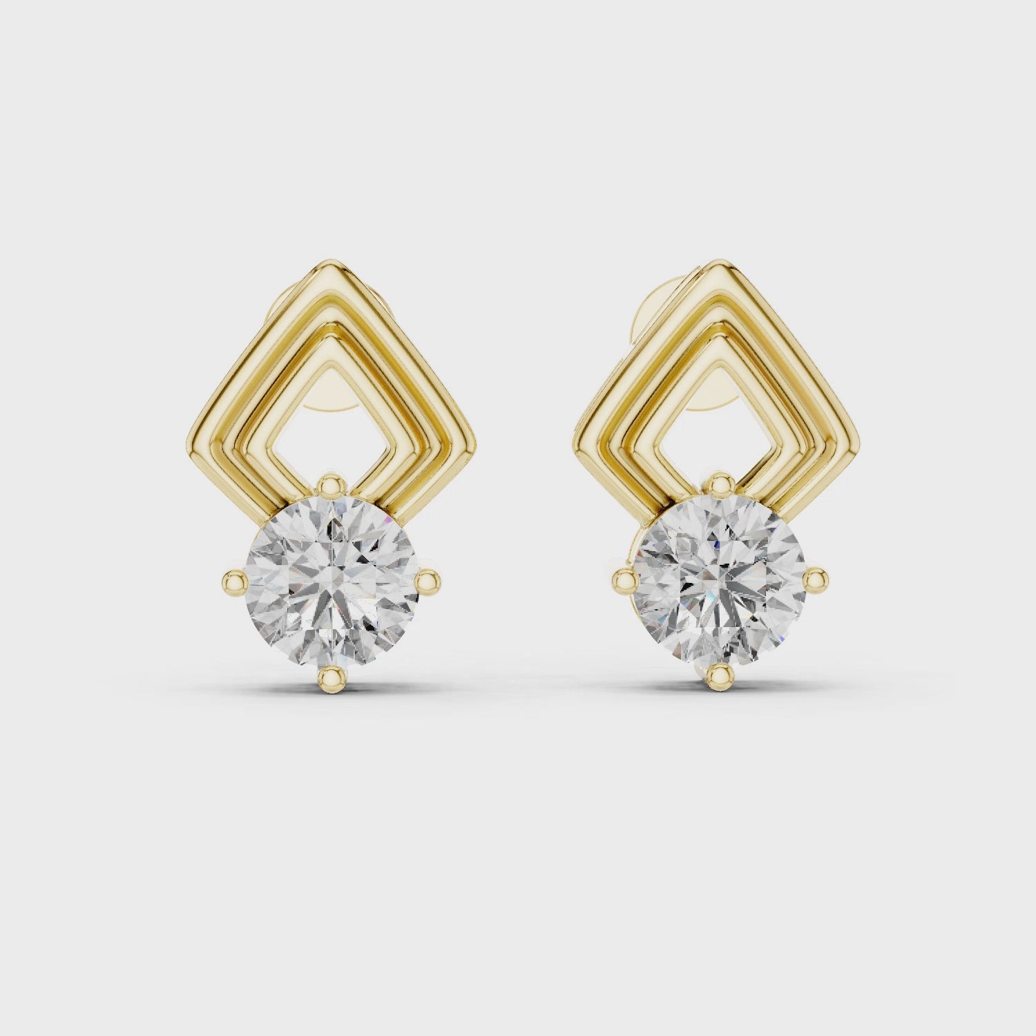 2.50 Carat Round Diamond Fancy Drop Earrings