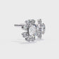 Unique Round Lab Diamond Floral Earrings