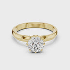 Round Shape Lab Grown Diamond Solitaire Ring