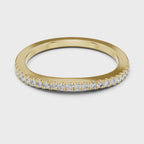 Round Cut Lab Diamond Half Eternity Wedding Band