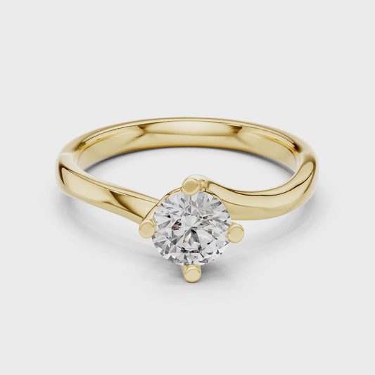 Round Cut Solitaire Diamond Engagement Ring