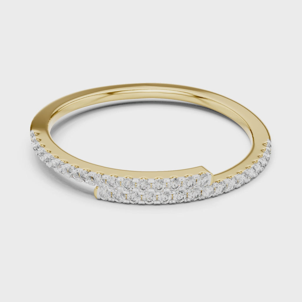Half Eternity Round Cut Diamond Wedding Band