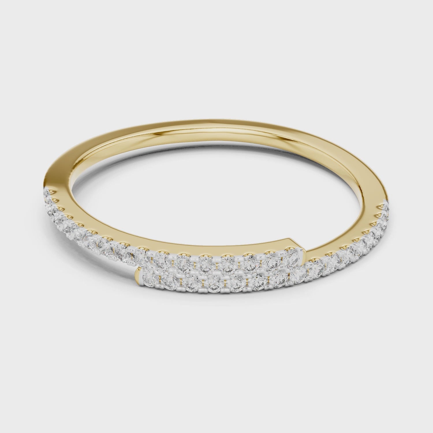Half Eternity Round Cut Diamond Wedding Band