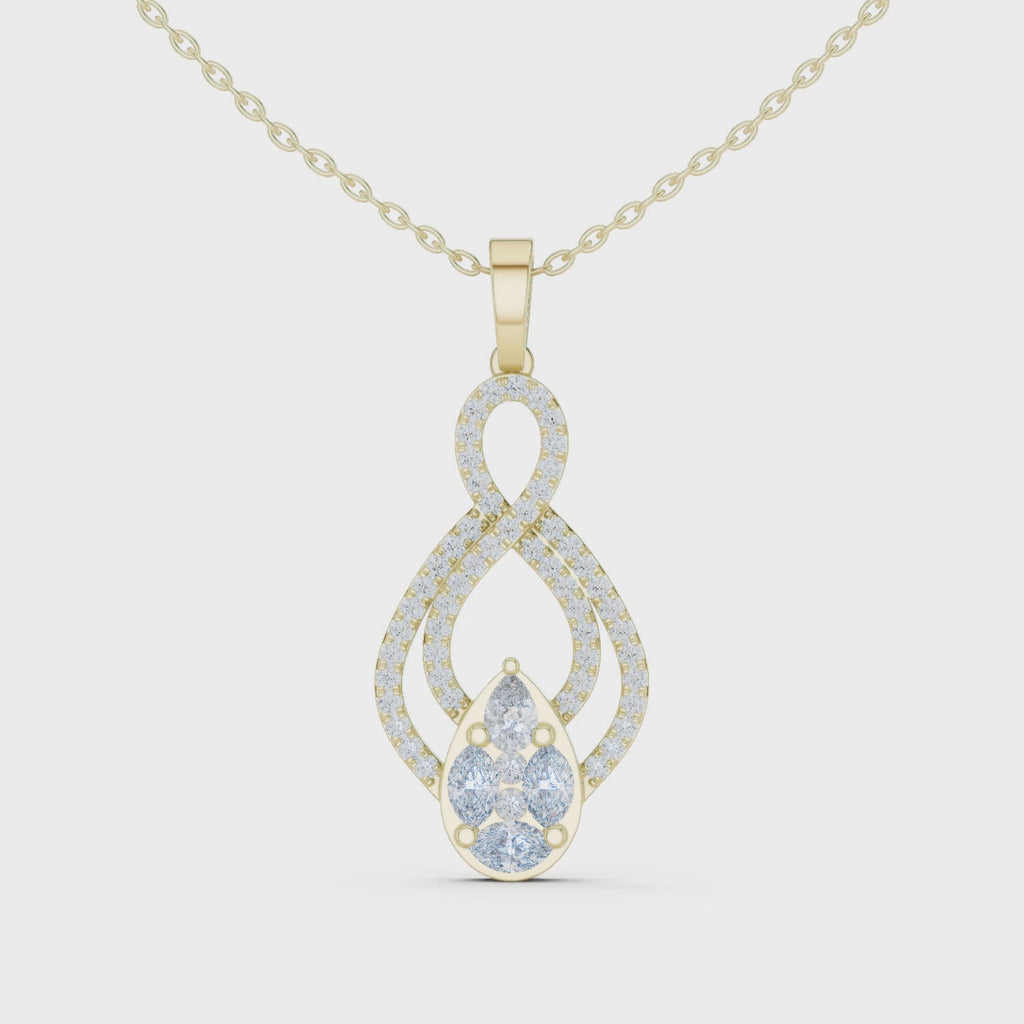 Multi Shape Lab Diamond Infinity Pendant