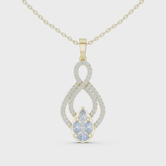 Multi Shape Lab Diamond Infinity Pendant