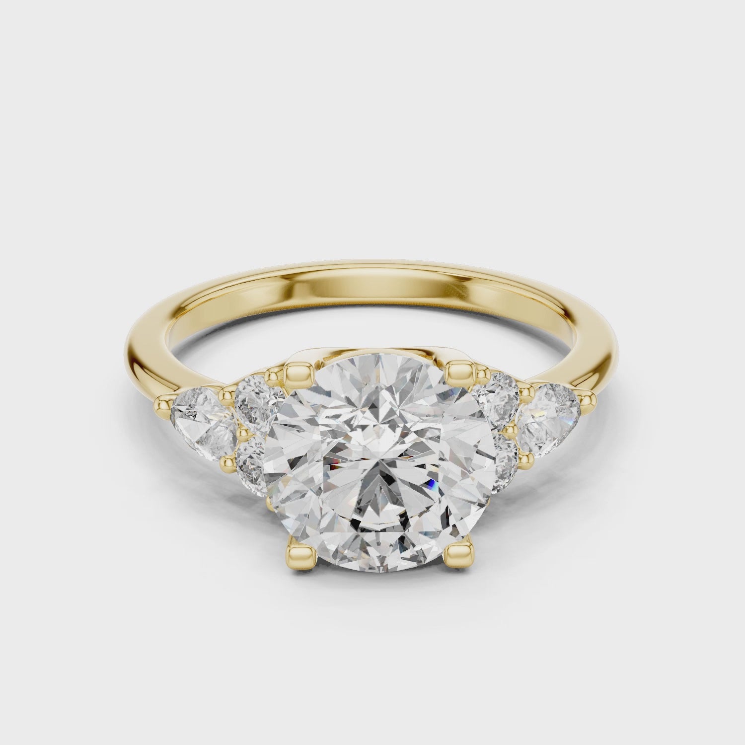 2.50 Carat Round Cut Lab Diamond Engagement Ring