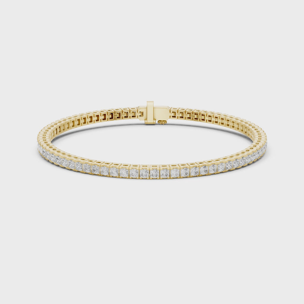 Princesss Shape Lab Diamond Tennis Bracelet