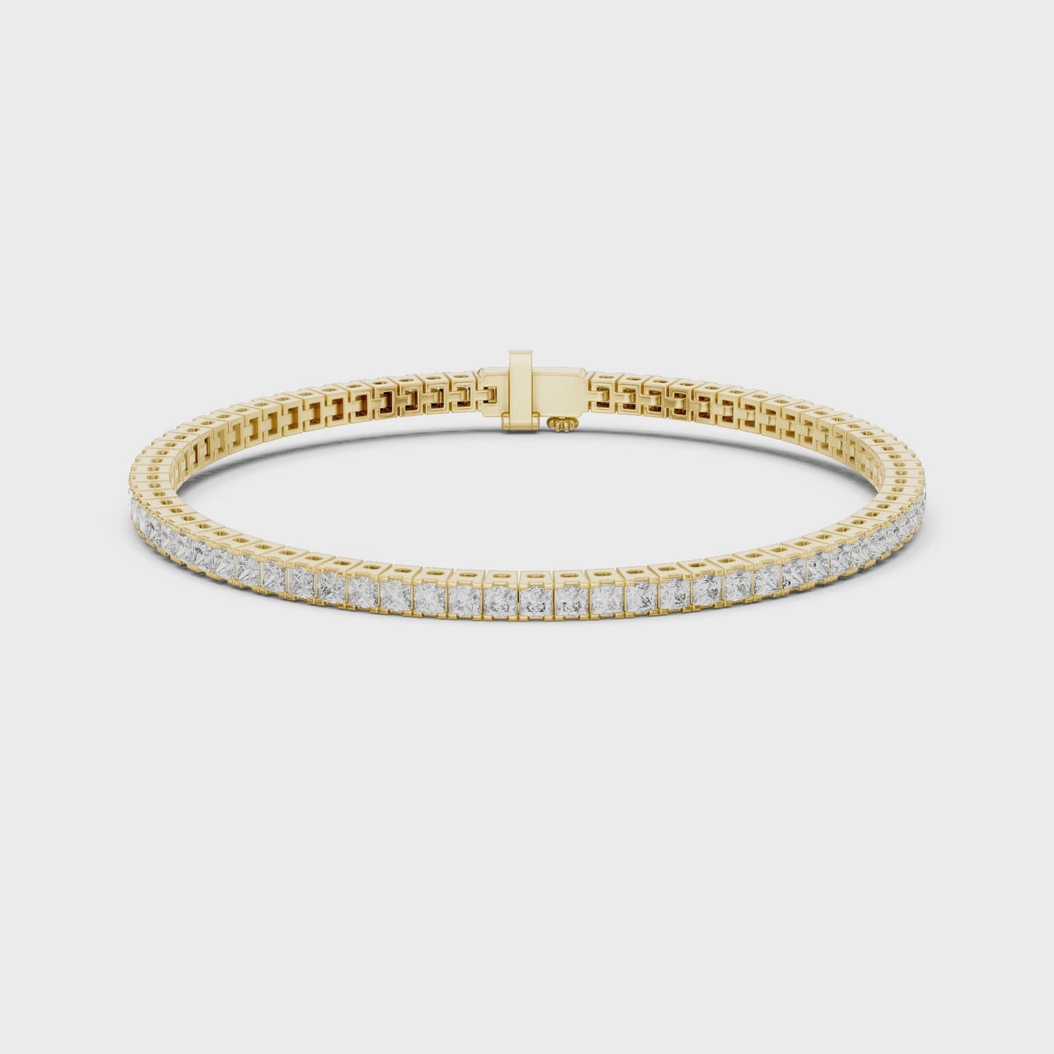 Princesss Shape Lab Diamond Tennis Bracelet