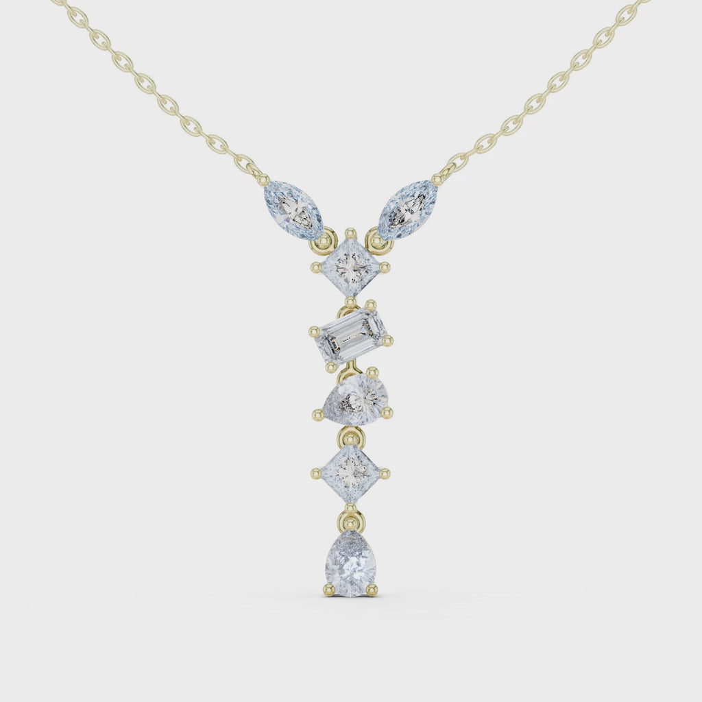 Multi Shape lab Diamond Modern Pendant