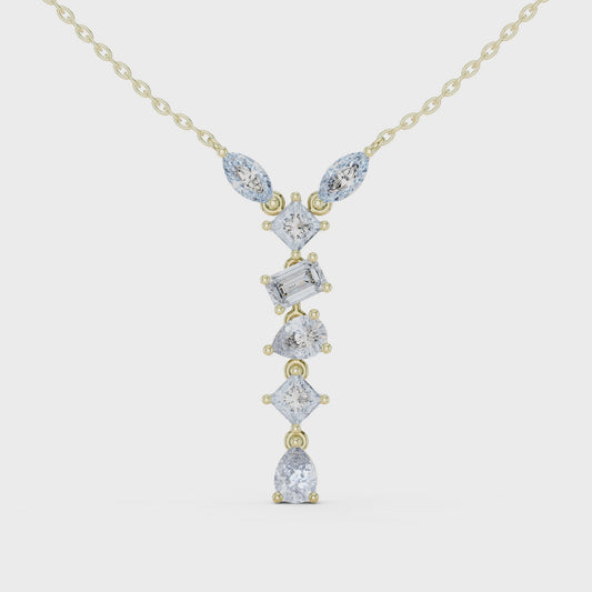 Multi Shape lab Diamond Modern Pendant
