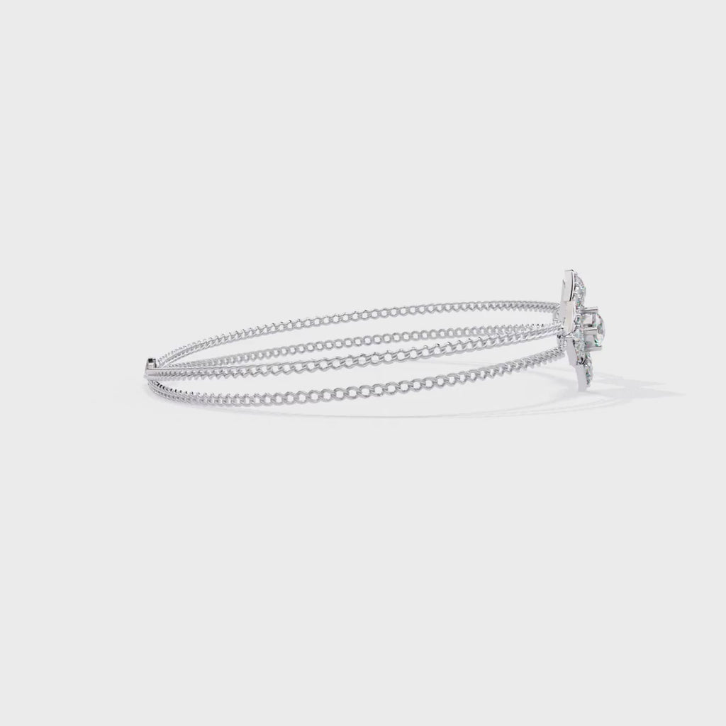 Round Cut Lab Diamond Chain Bracelet