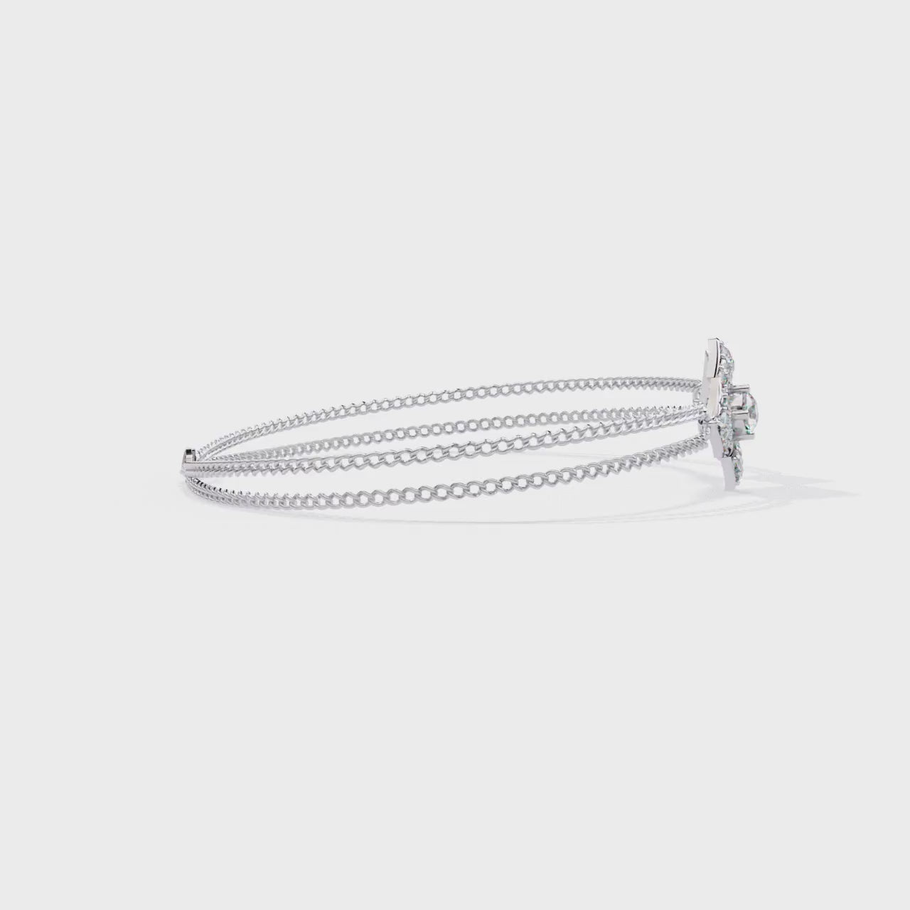 Round Cut Lab Diamond Chain Bracelet
