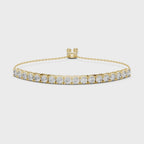 Round Cut Link Chain Diamond Bracelet