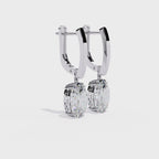 Oval Cut Lab grown Diamond Drop Earrings