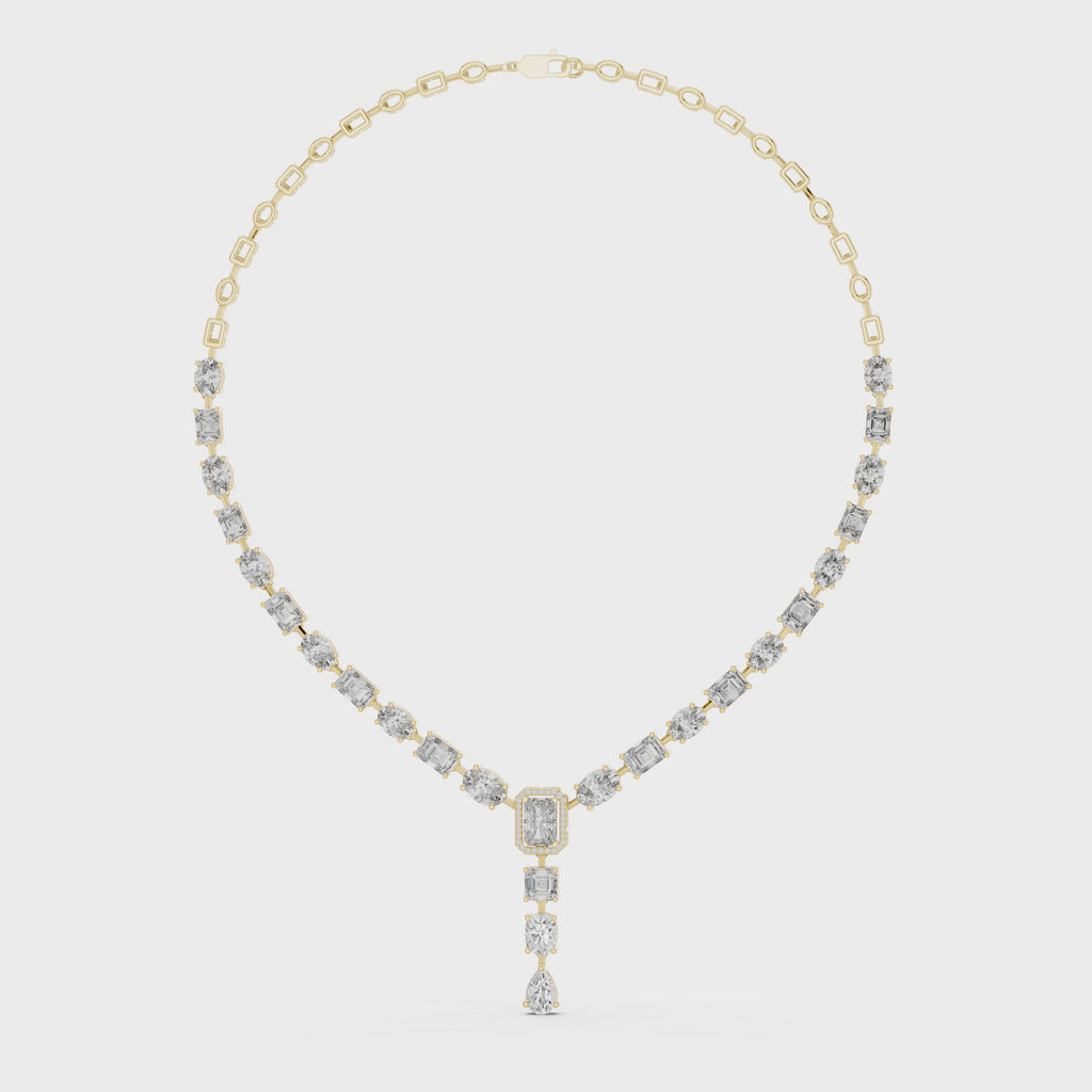 Unique Mix Shape Lab Diamond Necklace