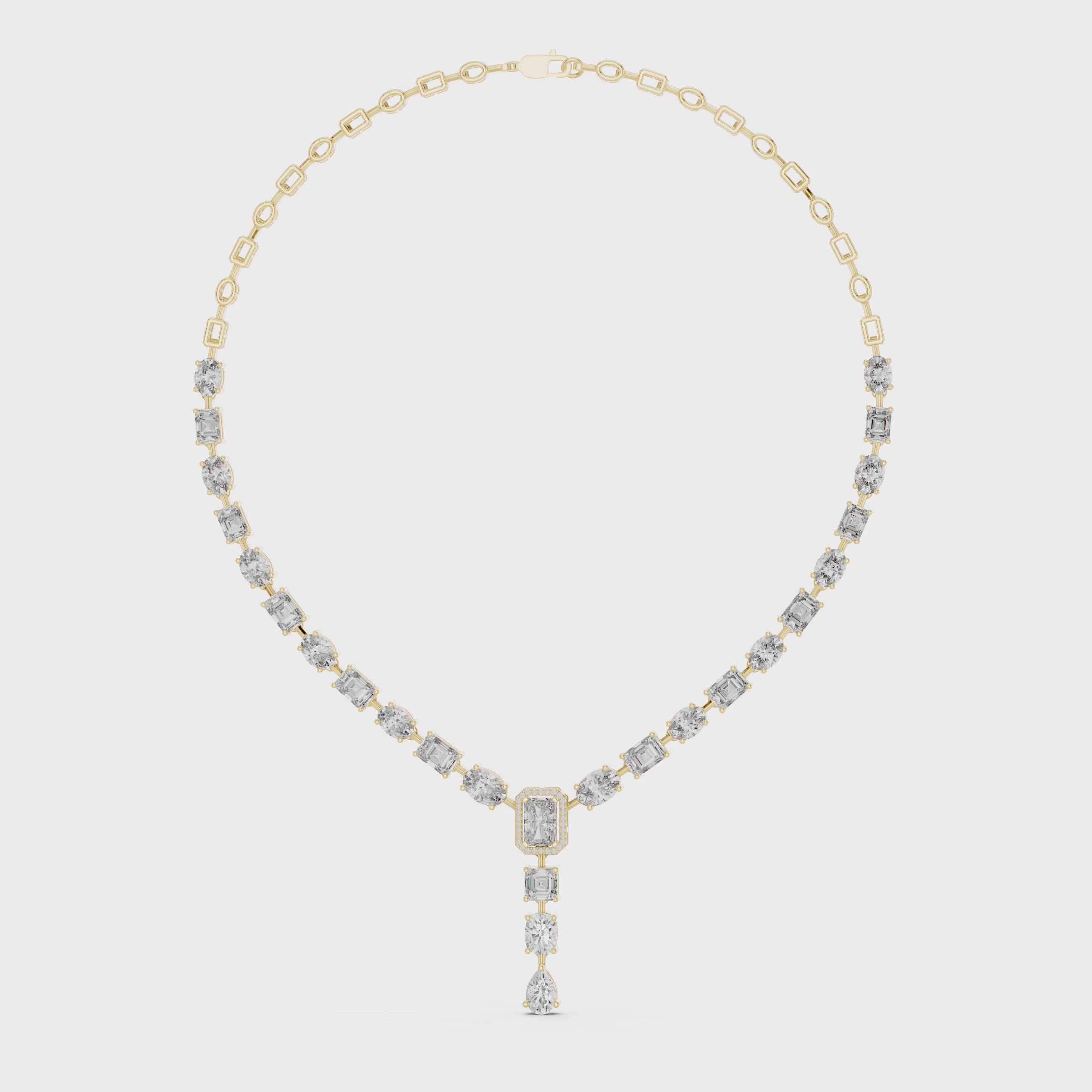 Unique Mix Shape Lab Diamond Necklace