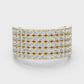 Round Cut Multi Row Diamond Wedding Band