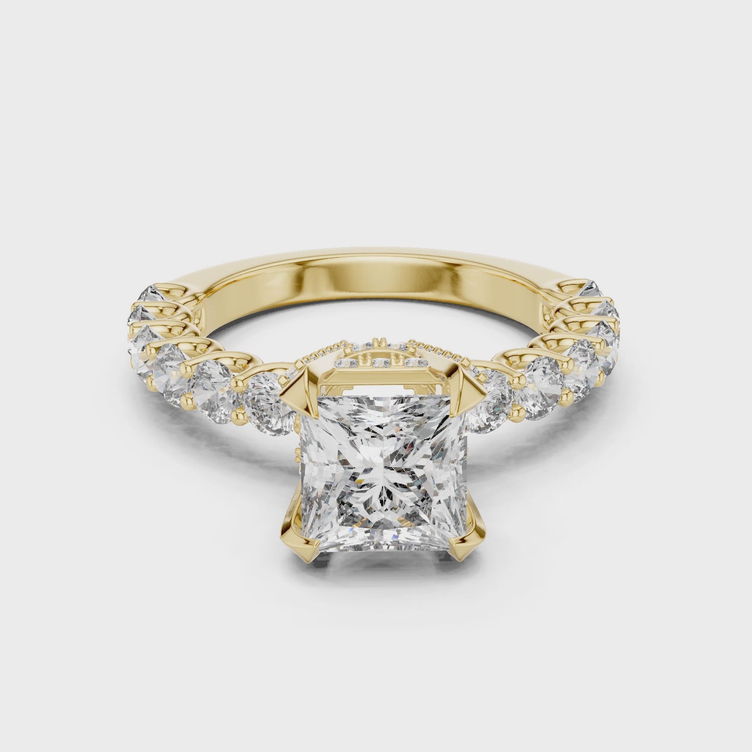 Princess Cut Dazzling Diamond Engagement Ring