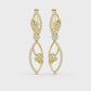 Round Cut Lab Grown Diamond Dangle Earrings