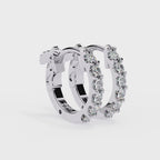 Round Cut Lab Diamond Hoop Earrings